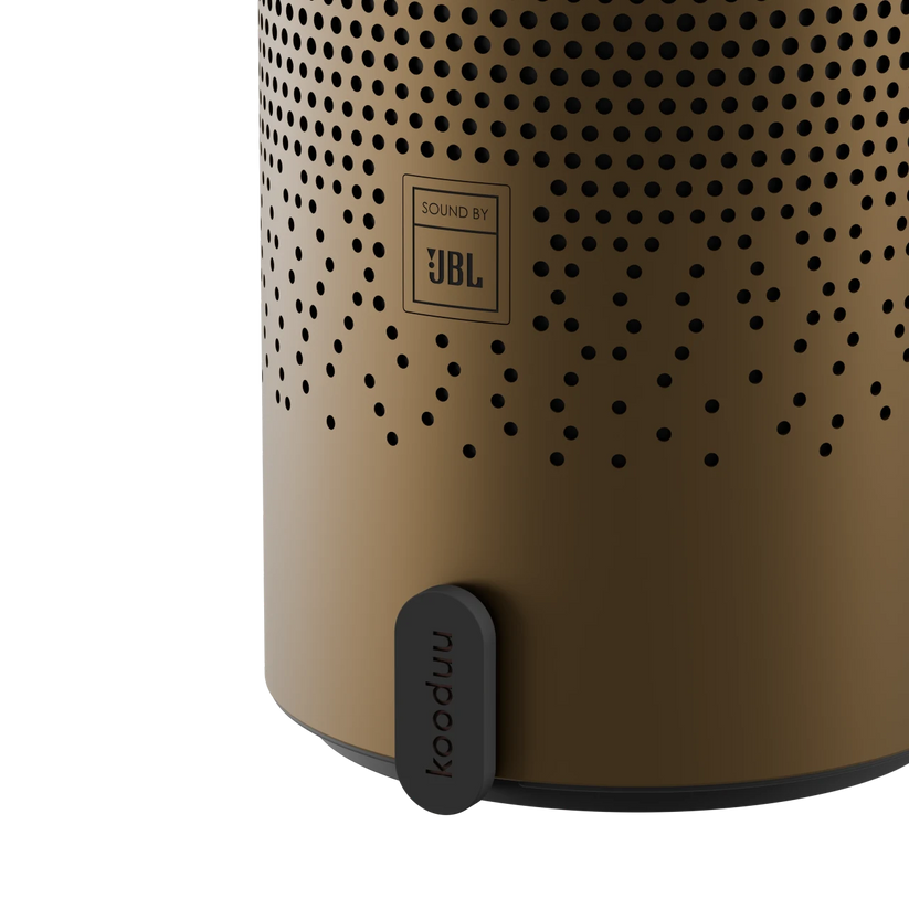 Powder-coated steel speaker light with hand-blown glass shade and filament LED – Serena PLAY | Kooduu