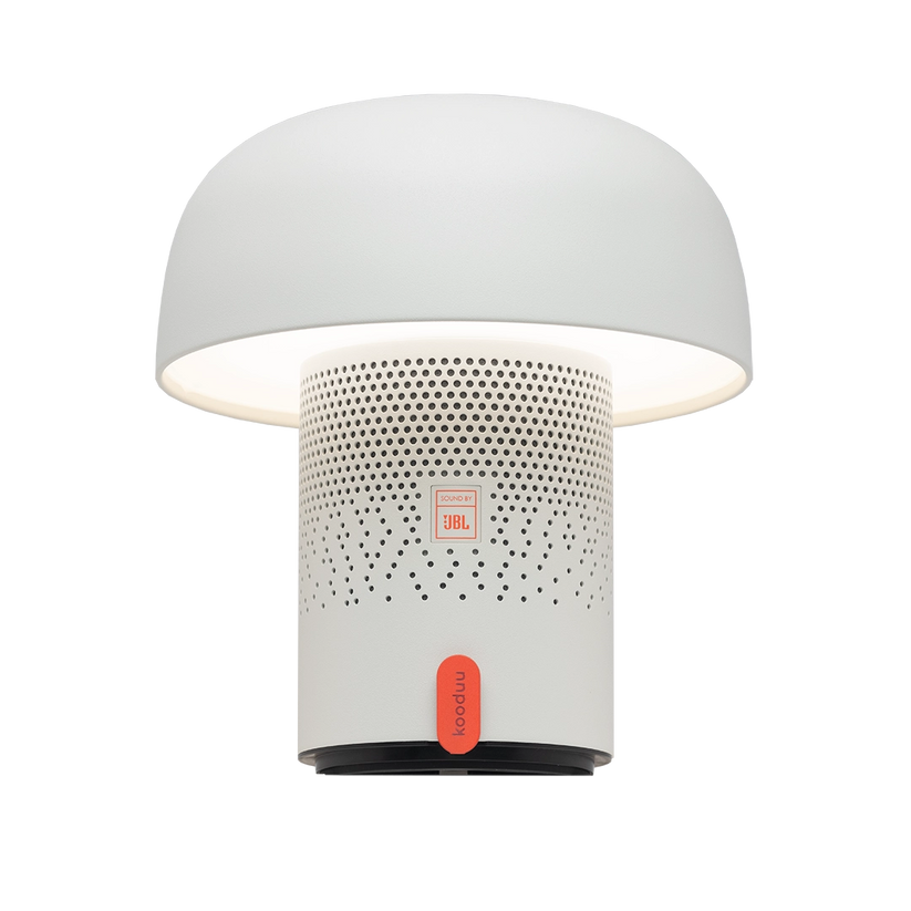 Lautsprecherleuchte mit pilzförmigem Design, dimmbarem LED-Licht und Ladestation – Sensa PLAY | Kooduu