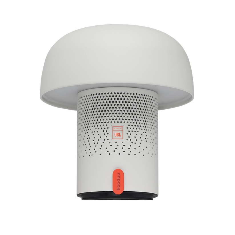 Lautsprecherleuchte mit pilzförmigem Design, dimmbarem LED-Licht und Ladestation – Sensa PLAY | Kooduu