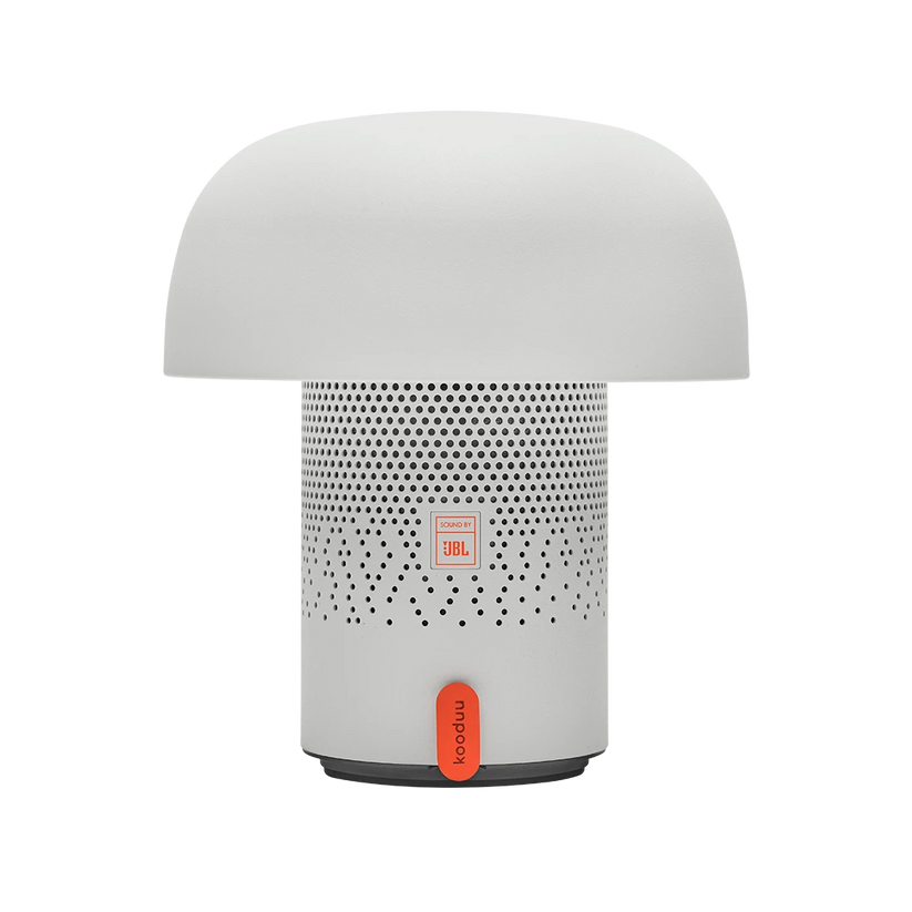 Lautsprecherleuchte mit pilzförmigem Design, dimmbarem LED-Licht und Ladestation – Sensa PLAY | Kooduu
