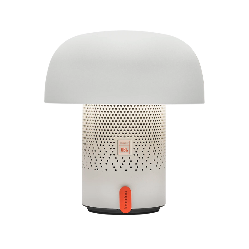 Lautsprecherleuchte mit pilzförmigem Design, dimmbarem LED-Licht und Ladestation – Sensa PLAY | Kooduu