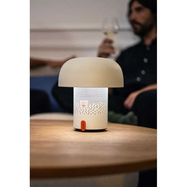 Lautsprecherleuchte mit pilzförmigem Design, dimmbarem LED-Licht und Ladestation – Sensa PLAY | Kooduu