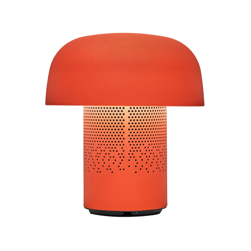 Lautsprecherleuchte mit pilzförmigem Design, dimmbarem LED-Licht und Ladestation – Sensa PLAY | Kooduu