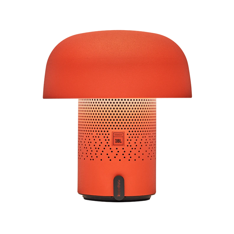 Lautsprecherleuchte mit pilzförmigem Design, dimmbarem LED-Licht und Ladestation – Sensa PLAY | Kooduu