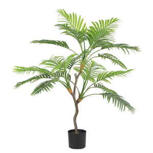 Kunstpflanze – Kunststoffmaterial, Tropisches Design, Volle Wedel, 120 cm - Mini Palm | NeverLeafs
