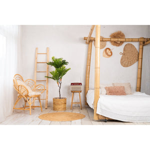Kunstpflanze – Kunststoffmaterial, Tropisches Design, Volle Wedel, 120 cm - Mini Palm | NeverLeafs