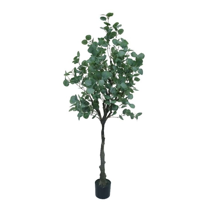 Kunstpflanze – Kunststoffmaterial, Naturgetreues Design, Glänzende Blätter, 160 cm - Geldbaum | NeverLeafs
