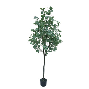 Kunstpflanze – Kunststoffmaterial, Naturgetreues Design, Glänzende Blätter, 180 cm - Geldbaum | NeverLeafs