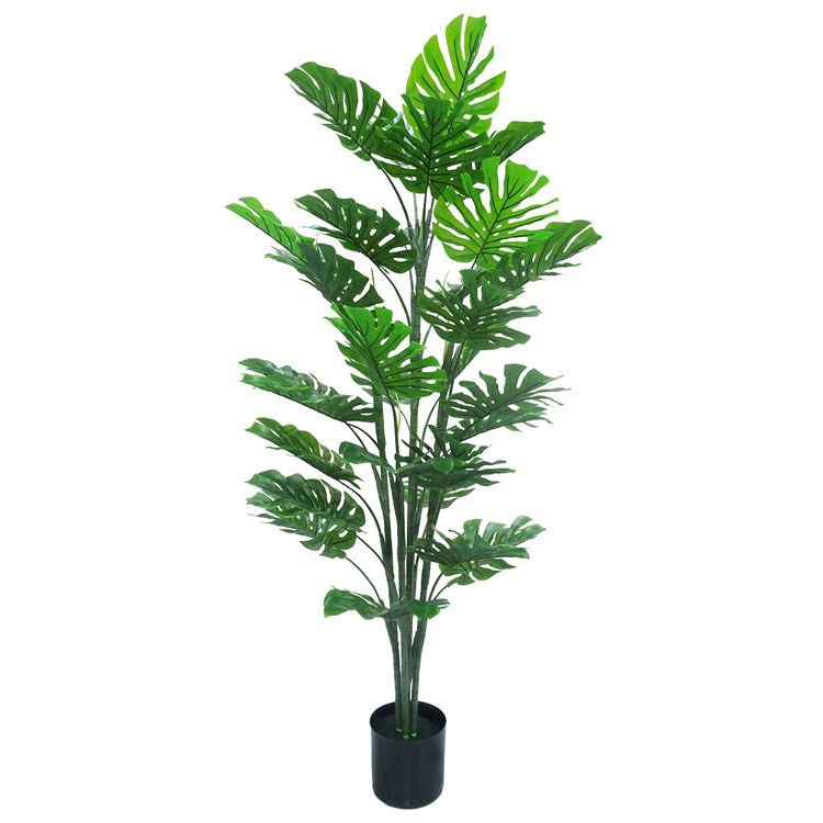 Kunstpflanze – Kunststoffmaterial, Tropisches Design, Geteiltes Blattdesign - Monstera | NeverLeafs