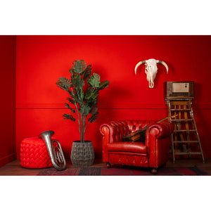 Kunstpflanze – Kunststoffmaterial, Tropisches Design, Geteilte Blätter - Monstera | NeverLeafs