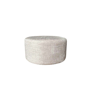 Stool – Fabric Upholstery, Beige Color, Round Shape – Cremona | Starfurn