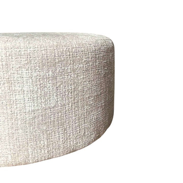 Stool – Fabric Upholstery, Beige Color, Round Shape – Cremona | Starfurn