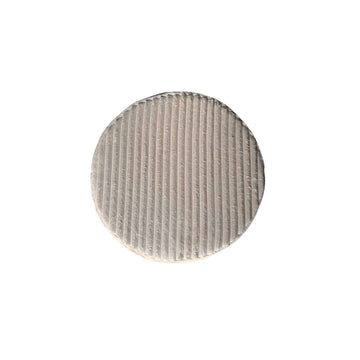 Stool - Round Design, Beige Upholstery, Soft Shape - Tilia | Starfurn