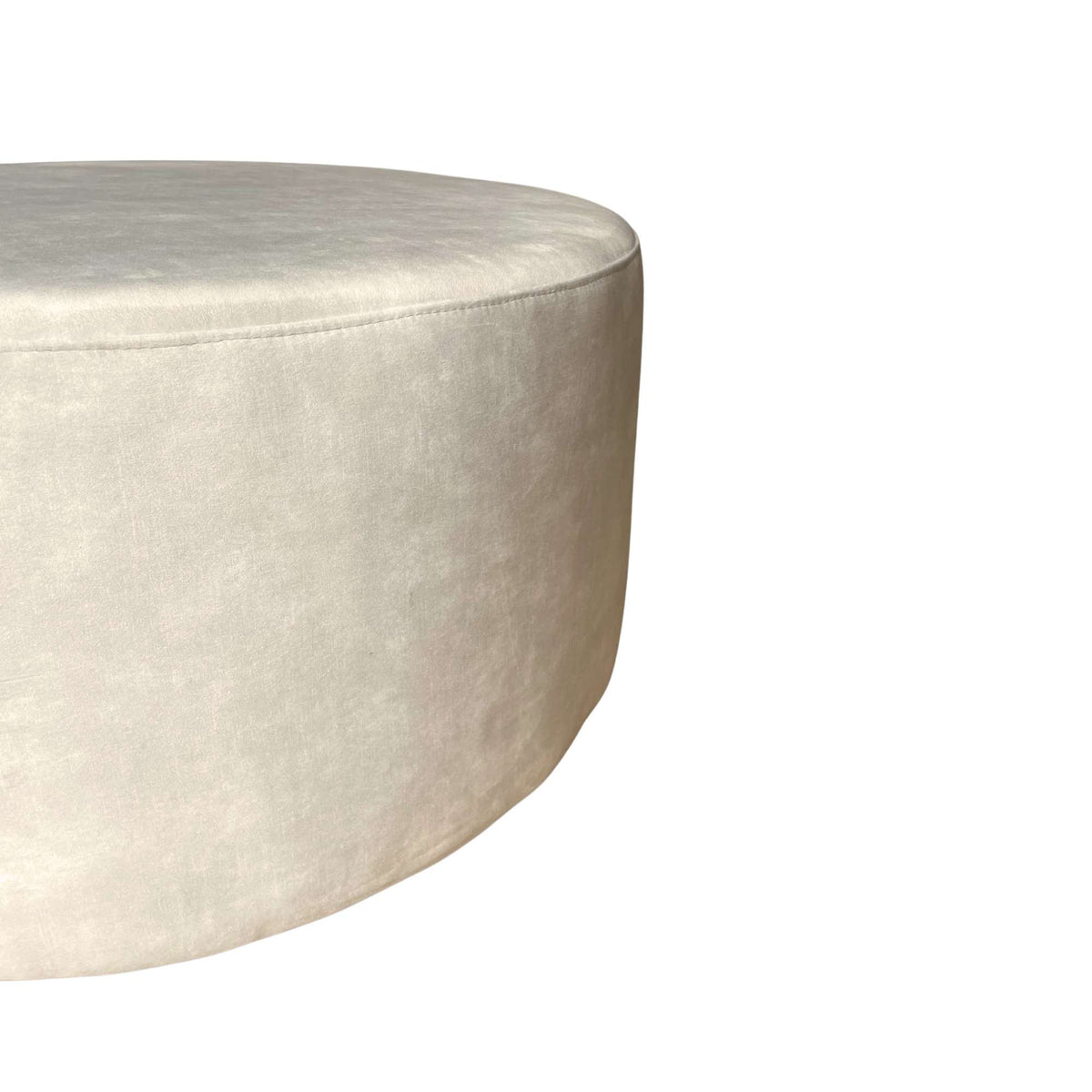 Hocker - Rund, Adore 102 Polsterung, Cremefarbe, Stilvolles Design | Starfurn