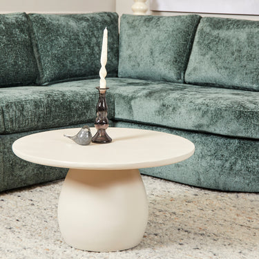 Ecksofa – Weiche Rundformen, Rechte Divan, Grüner Stoff, 84 cm - Alma | Starfurn