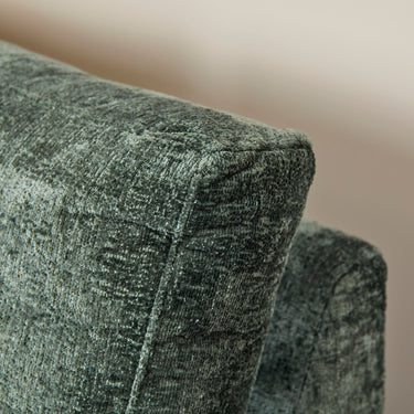 Ecksofa – Weiche Rundformen, Rechte Divan, Grüner Stoff, 84 cm - Alma | Starfurn