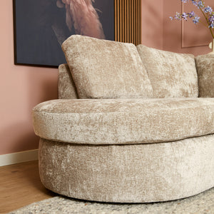Corner Sofa – Left Chaise, 2.5-Seater, Trenza Fabric, Rounded Corners – Alma | Starfurn