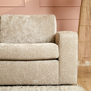 Corner Sofa – Left Chaise, 2.5-Seater, Trenza Fabric, Rounded Corners – Alma | Starfurn