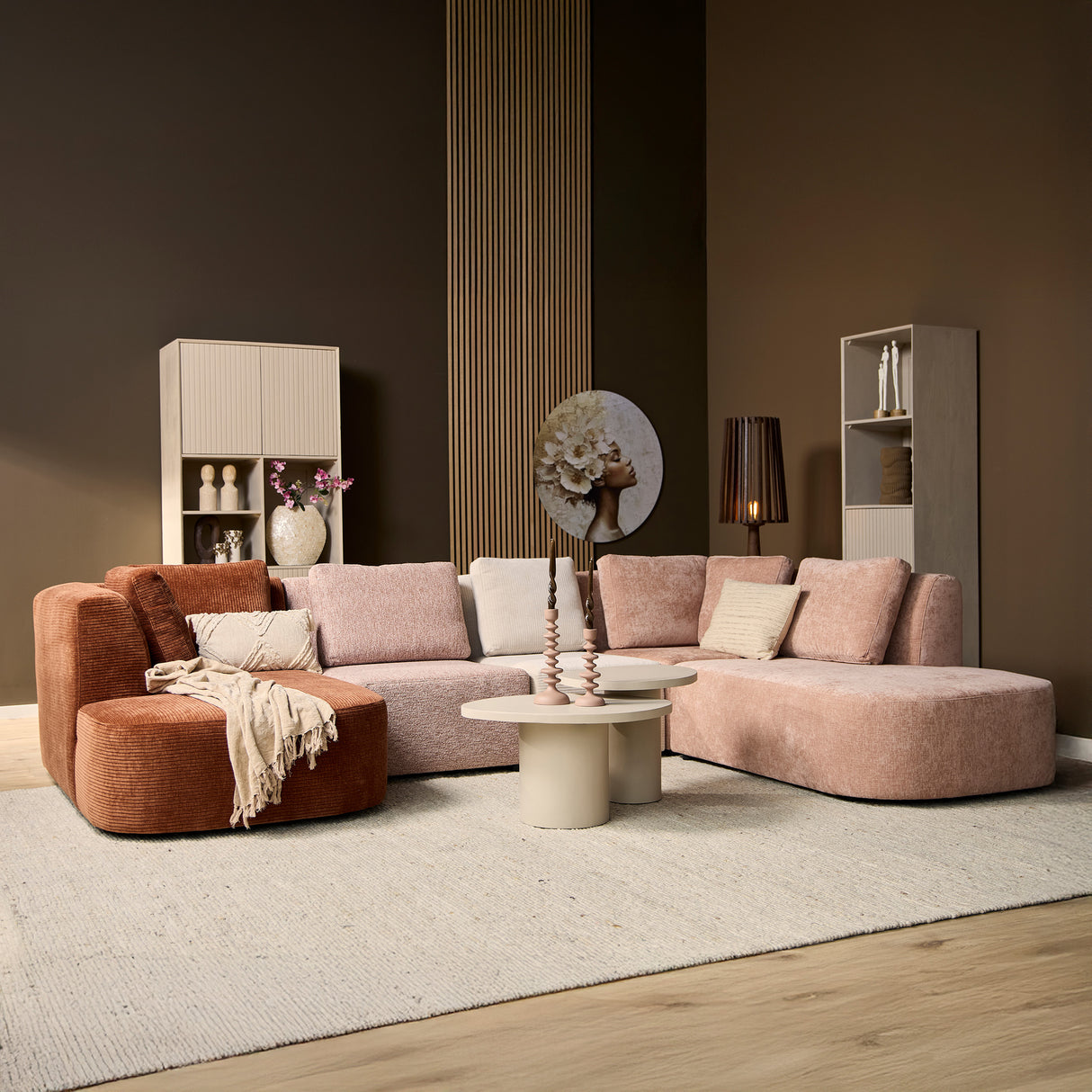 Sofa – Stoffbezug, U-Silhouette, Mehrfarbig - Blocks | Starfurn
