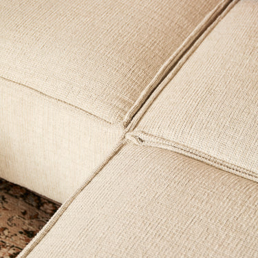 Corner sofa - Divan left, Baltimore Greige fabric, Beige, Modern lines - Floris | Starfurn