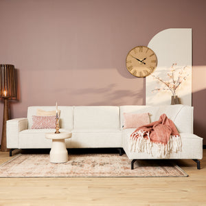 Corner Sofa – 2.5-Seater, Right Chaise, Baltimore Greige Upholstery, Modern Design – Floris | Starfurn