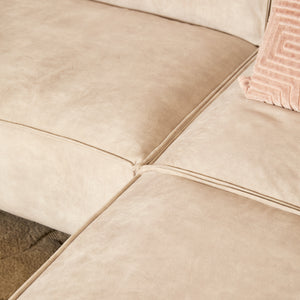 Corner Sofa - 2.5-Seater, Right Chaise, Velvet Torre 02 Upholstery, Modern Design – Floris | Starfurn