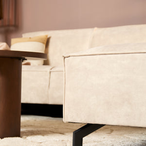 Corner Sofa - 2.5-Seater, Right Chaise, Velvet Torre 02 Upholstery, Modern Design – Floris | Starfurn
