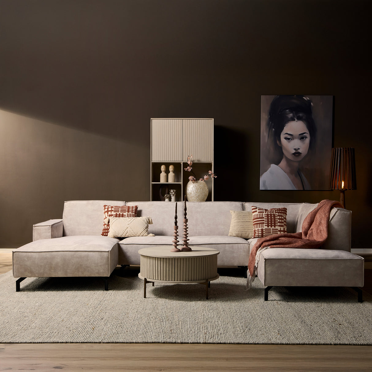 Corner Sofa – Torre 02 Fabric, 2.5-Seater, Lounge and Divan Design – Floris | Starfurn