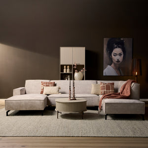 Corner Sofa – Torre 02 Fabric, 2.5-Seater, Lounge and Divan Design – Floris | Starfurn