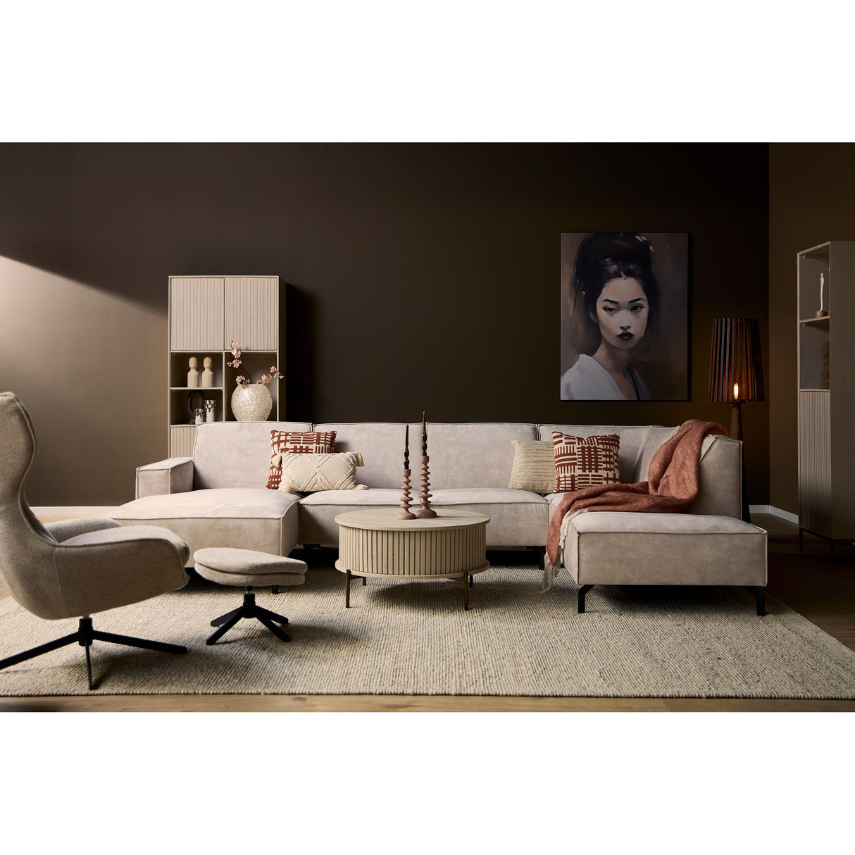 Corner Sofa – Torre 02 Fabric, 2.5-Seater, Lounge and Divan Design – Floris | Starfurn