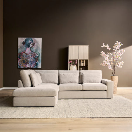 Ecksofa – 100 % PES Bezug, HR40 Kaltschaum, Kunststofffüße - Jesse | Starfurn image