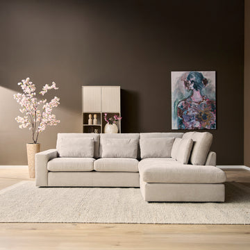 Corner Sofa – Beech Frame, Cold Foam Upholstery, Right Chaise – Jesse | Starfurn
