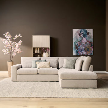 Corner Sofa – Beech Frame, Cold Foam Upholstery, Right Chaise – Jesse | Starfurn