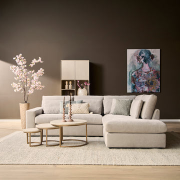 Corner Sofa – Beech Frame, Cold Foam Upholstery, Right Chaise – Jesse | Starfurn