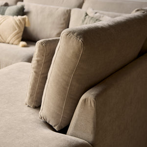Corner Sofa – Beech Frame, Cold Foam Upholstery, Right Chaise – Jesse | Starfurn