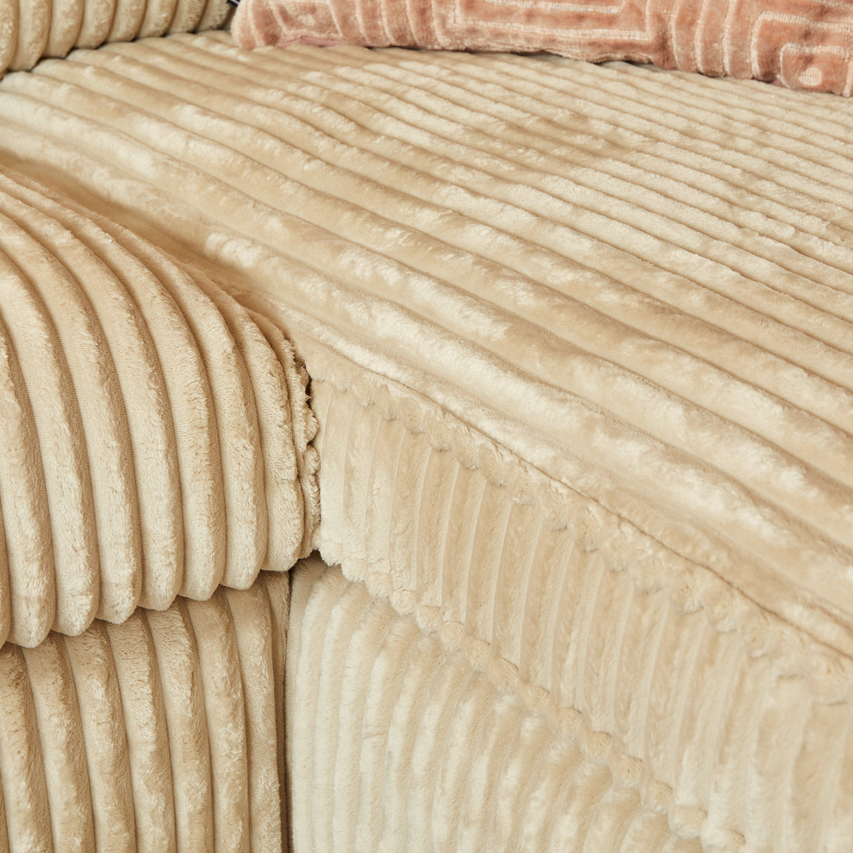 Corner Sofa – Tilia 03 Fabric, Left Divan, Right Lounge, 2.5-Seater - Teddy | Starfurn