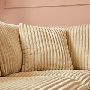 Corner Sofa – Tilia 03 Fabric, Left Divan, Right Lounge, 2.5-Seater - Teddy | Starfurn