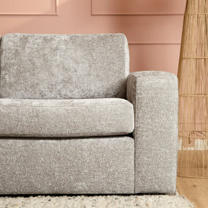Corner Sofa – Left Chaise, 2.5-Seater, Trenza Fabric, Rounded Corners – Alma | Starfurn