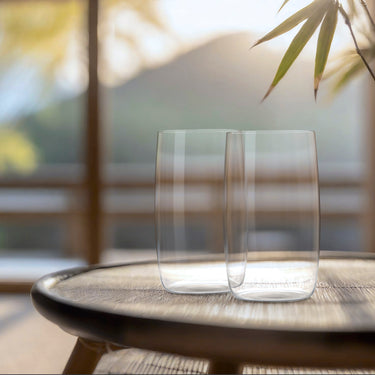 Water glass made of hand-blown crystal ultra-thin wall thickness hand-polished surface – NIL | Philippi