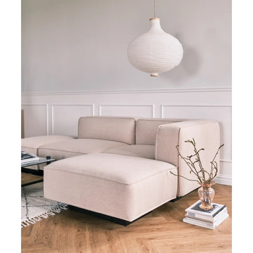 Corner Sofa - Modular Fabric Foam Core Base, Beige – Utopia | Njordec