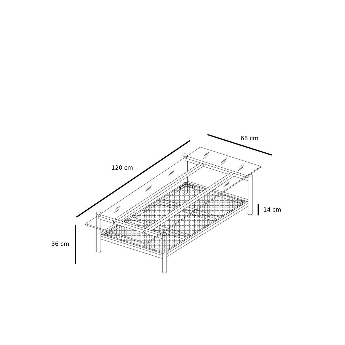 Coffee Table – Solid Oak Frame, French Rattan Weave, Tempered Glass Top with Beveled Edge – Neo | Njordec