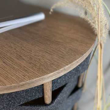 Chest of drawers – Solid oak, Italian wool felt panels, Soft woven texture – Felt | Njordec