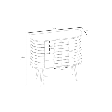 Chest of drawers – Solid oak, Italian wool felt panels, Soft woven texture – Felt | Njordec