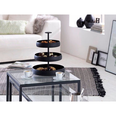 Etagere Metallkonstruktion, Dreistufiges Design, Hochglanz-Emaillierte Innenflächen – Negretto | Philippi