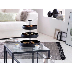 Etagere Metallkonstruktion, Dreistufiges Design, Hochglanz-Emaillierte Innenflächen – Negretto | Philippi