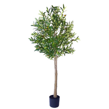 Kunstpflanze - Mediterranes Design Realistische Blattstruktur Pflegefrei (160 cm) – Olivenbaum | NeverLeafs