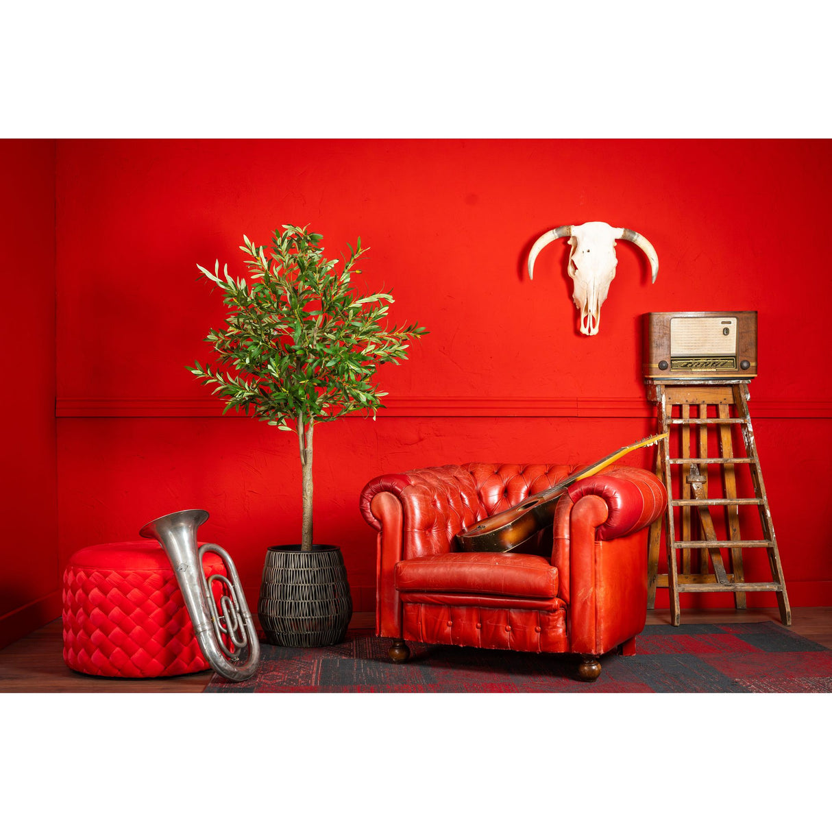 Kunstpflanze – Kunststoffmaterial, Mediterranes Design, Olivenblätter - Olivenbaum | NeverLeafs
