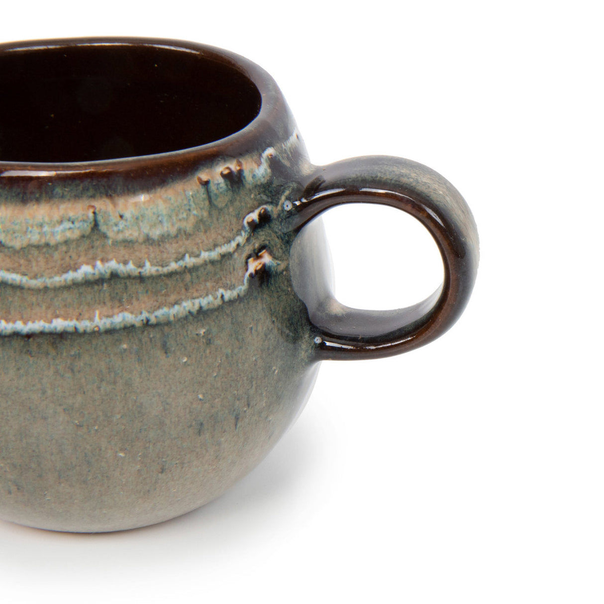 Espressotasse – Steinzeugmaterial, Strukturierte Glasur, Ergonomischer Henkel, S – Comporta | Bazar Bizar Antwerp