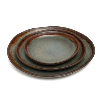 Salad plate – Portuguese Stoneware, Handmade Ceramic Surface, Multicoloured Glaze – Côa | Bazar Bizar Antwerp