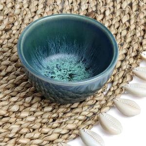 Sauce Dish – Portuguese Ceramic, Vibrant Blue Tones, Handmade Shape, XS – Aqua | Bazar Bizar Antwerp